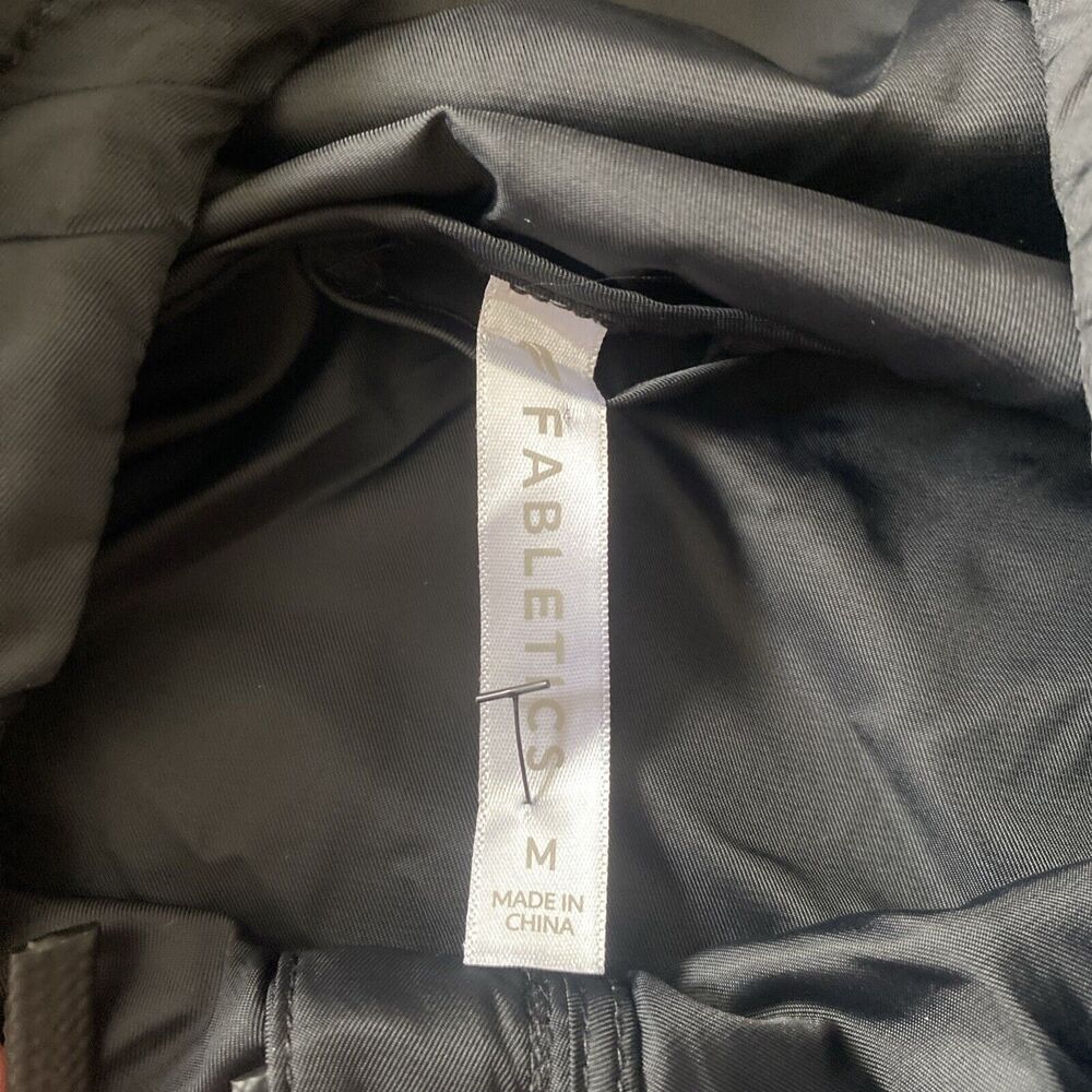 Fabletics Cargo Windbreaker Black Jacket Size M W… - image 5